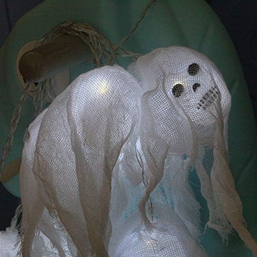 Dunhil Halloween Outdoor Light, Skull String Light, 98 inch Length with 10 Lighting Model,Ight, Skull String Light with 10 Lighting Model, Waterproof & Light Senor for Yard, Garden (Skull)