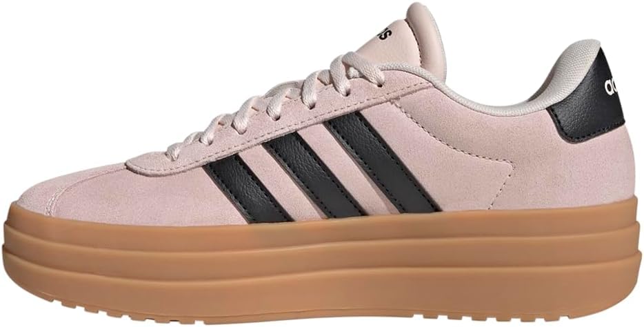 Adidas Women's VL Court Bold Sneaker, Wonder Quartz/Black/Wonder Beige, 10 Image