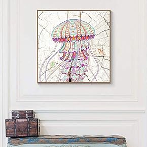 Floating Framed Canvas Wall Art for Living Room, Bedroom Wooden Background Animal Canvas Prints for Home Decoration Ready to Hang - 16x16 inches