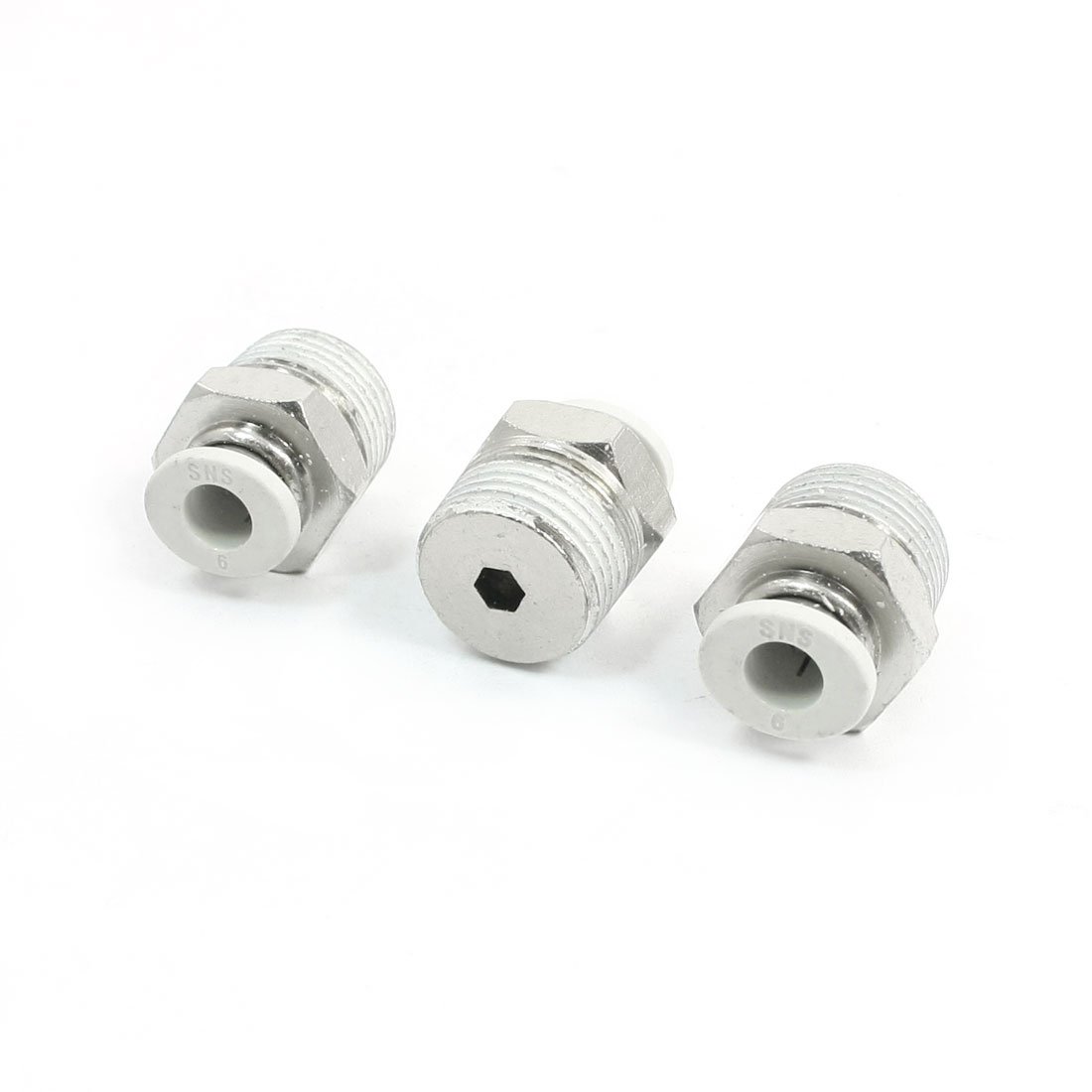 3 Pcs 5/8"x1/4" One Touch Pneumatic Tube Push in Male Quick Fittings