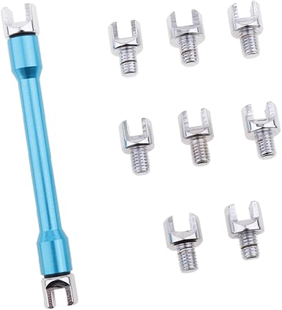 Magideal Moto Universel Cle A Rayon De Roue Avec 10pcs Vis Embouts En Cnc 6061 Amazon Fr Auto Et Moto