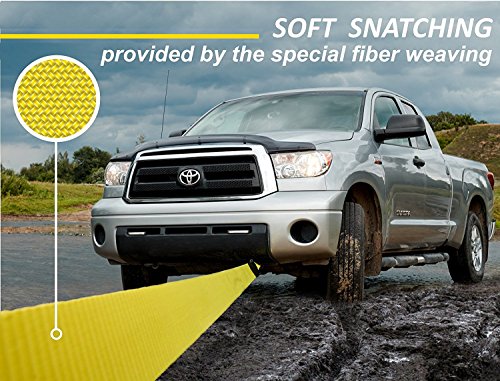 Tow Strap Heavy Duty, Recovery strap - Soft Snatching - 30 000 lbs 3" x 20 ft - Towing Strap with Reflective Line, Reinforced Loops + Storage Bag - Off road Tow Rope - Greatest for Heavy Duty Vehicle - Thumbnail 2