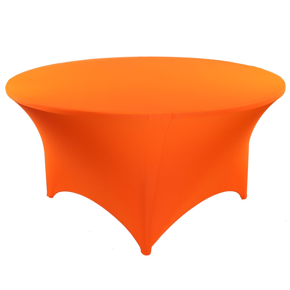 Best 6ft table cloth stretch orange
