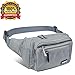 Oxpecker Waist Pack Bag with Rain Cover, Waterproof Fanny Pack for Men&Women, Workout Traveling Casual Running Hiking Cycling, Hip Bum Bag with Adjustable Strap for Outdoors (gray)