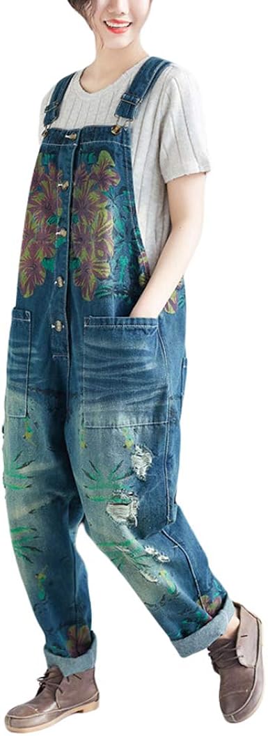 oversized denim dungarees