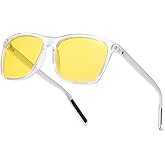D Lolylad Night Driving Glasses for Men Women - Yellow Lens HD Nighttime Glasses Anti Glare and Enhance Vision