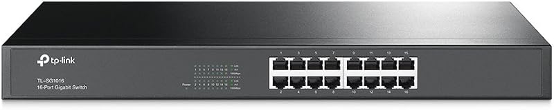 TP-Link TL-SG1016 16-Port Unmanaged Gigabit Ethernet Switch Steel Rack Mount