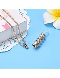 Tubo de cristal transparente para cenizas de cremación, collar con colgante conmemorativo de recuerdo, incluye caja y kit de relleno
