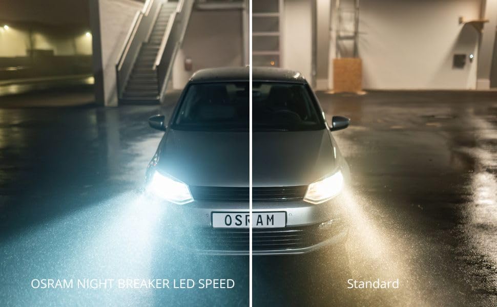 OSRAM NIGHT BREAKER LED SPEED H7 450, LED-Fern- und Abblendlicht mit Straßenzulassung, bis zu 450% mehr Helligkeit, 6000K,schnelle Installation, kein mechanisches Zubehör notwendig, LEDEC02 integriert 8