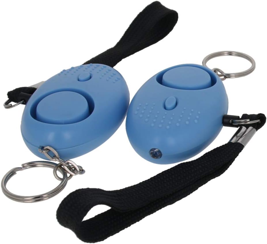 Othmro Personal Alarm 130db Personal Safesound Security Alarm Keychain with LED Light L002 Light Blue 2pcs: Home Improvement