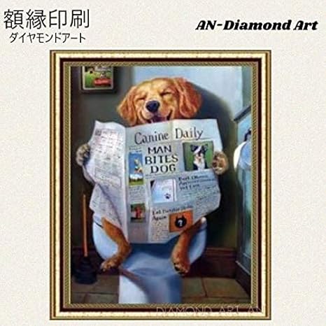 Amazon An Diaart ダイヤモンドアート 額縁印刷 30cm 40cm キット 犬 ディズニー トイレ 新聞 額縁付き A3 クロスステッチ パズル ハンドメイド カラービーズストーン絵画 5d Diy An Diamond Art モザイクアート Am 53 刺しゅうキット 通販