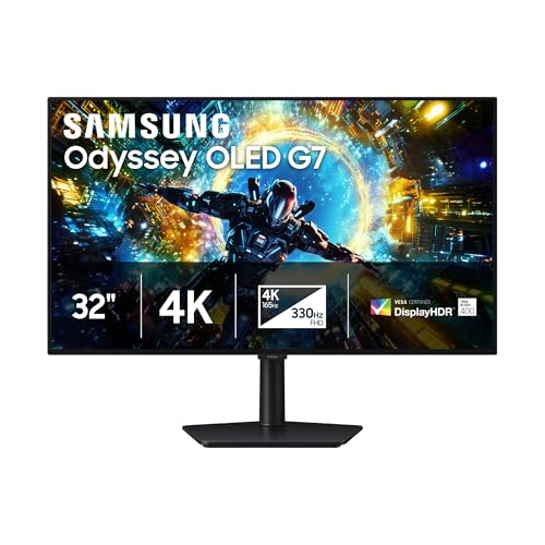 Samsung 32" Odyssey OLED G7 (G73SH) Series Gaming Monitor, 4K Resolution