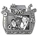Malden International Designs Noah's Ark Baby Metal Picture Frame, 3x5, Silver