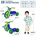 Paw Patrol 10” Fly Wheels Junior Cruiser Ride-On Pedal-Powered Toddler Bike/Trike – Blue/Green, Ages 2-4, for Kids 33”-35” Tall Andup to 35 Lbs