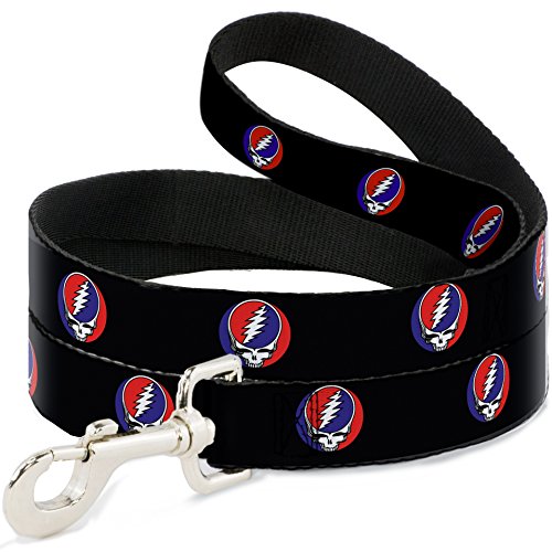 Buckle-Down Pet Leash - Steal Your Face Repeat Black/Color - 4 Feet Long - 1