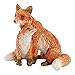 Top Collection Miniature Fairy Garden and Terrarium Mama Fox with Baby Statue, Red