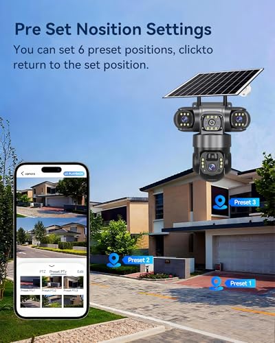 Solar Camera 4G Sim Outdoor 3 Lens 3 Screen 10X Zoom PIR Human Detect Cameras Waterproof Night Vision CCTV Security Protection