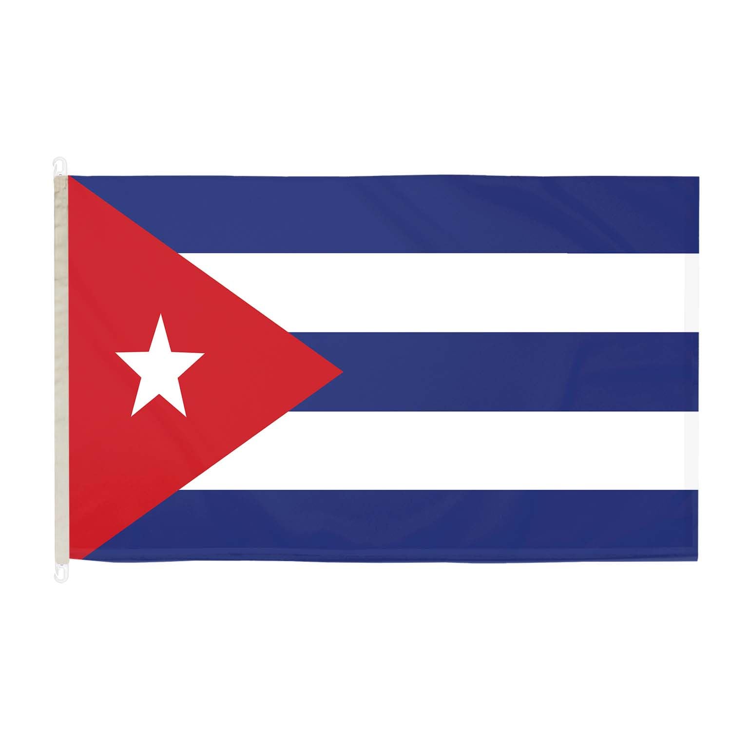 DuraFlag Cuba 5ft x 3ft with Clips/Hooks - Premium Quality 5x3 Flags