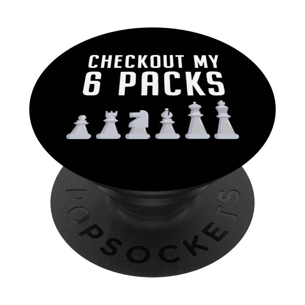 Chess Checkout My 6 Pack Board Game Lovers Gift PopSockets PopGrip: Swappable Grip for Phones & Tablets