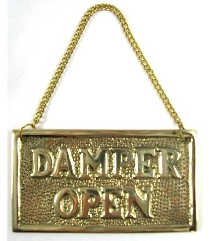 Vntage Sold Brass Damper Open Damper Closed Freplace Chmney Sgn MCM - Etsy