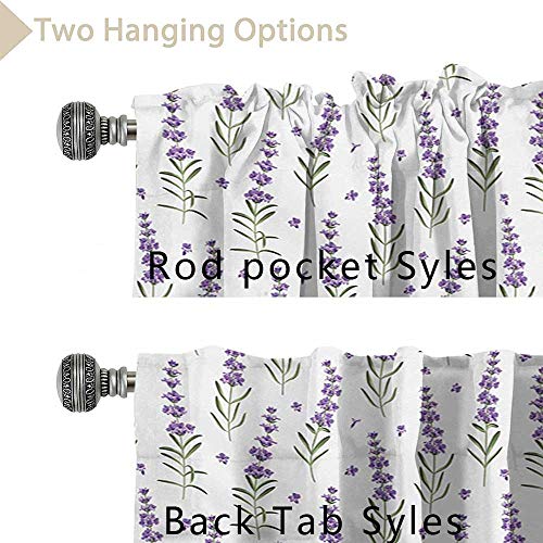 Shenglv Lavender Curtains Panels Nature Pattern With Delicate