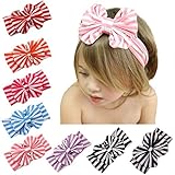DZT1968(TM)Baby Girl Newest Stripe Bowknot Turban Headband Head Wrap Knotted Hair Band