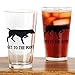 CafePress GET TO THE POINT Pint Glass, 16 oz. Drinking Glass