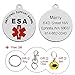 Beirui ESA Dog ID Tag - Personalized Engrave Stainless Steel Dog ID Tags Switch to Collars and Vest - Custom Pet ID 1.2