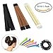 Hair bun maker-3 Pack Hair bun dount+10 Piece Professional Multicolor Plastic Hair Clips+Hair rope, Hair Styling Making DIY Curler Roller Hairstyle Tools