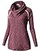 H2H Women's Long Sleeve Comfy Loose Fit Turtle Cowl Neck Knitted Sweater