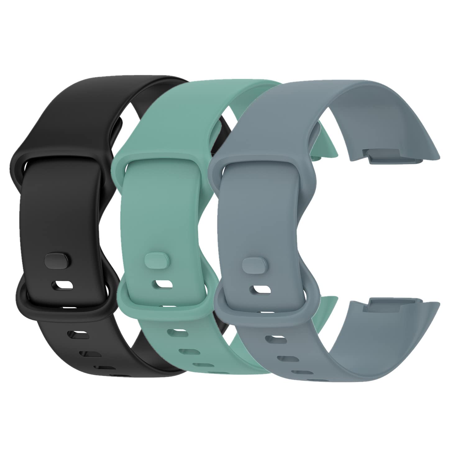 Muovrto Strap for Fitbit Charge 5/Charge 6,Silicone Replacement Sport Waterproof Adjustable Watch Band for Men and Women โ image 1