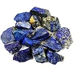 Bingcute 1lb Bulk Raw Rough Lapis Lazuli Stones Raw Natural Stones for Tumbling,Cabbing,Polishing,Wire Wrapping,Gem Mining, W