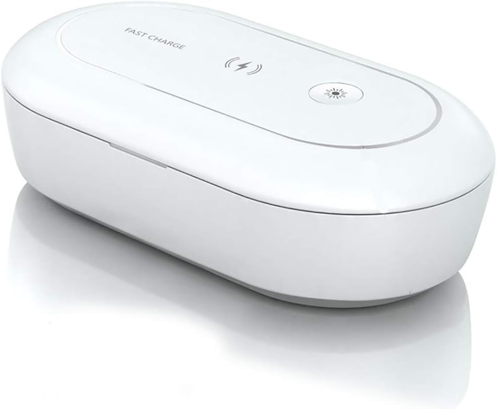 UV Cell Phone Sanitizer Box with Wireless Charger, Household Aromatherapy Disinfection Box, No Dead Angle Sterilization, for iPhone X, XS, XS Max, XR, Samsung Galaxy S10