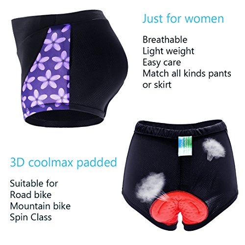 image for Twotwowin Women's Biking Shorts Coolmax 3D Padded Quick Dry Lightweigh