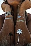 Flash Tattoos - Goldfish Kiss - Authentic Metallic Temporary Tattoos
