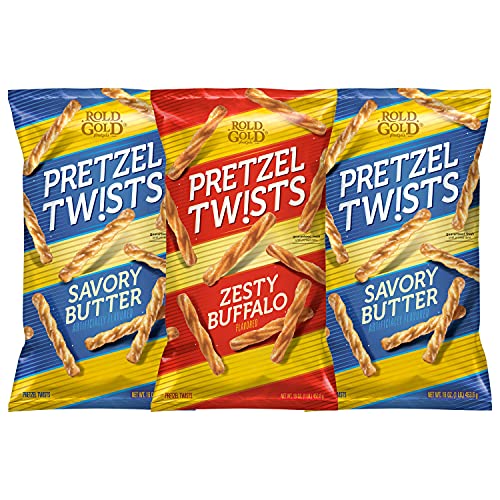 Rold Gold Pretzel Twist Savory Butter & Rold Gold Pretzel Twist Zesty