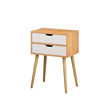 Amazon Com Nightstand With 2 Drawers Sodagreen Night Stand End
