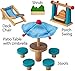Dragon Drew Dollhouse Furniture Dollhouse Accessories Wooden Patio Playset By (8 PC Set)
