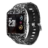 XiangMi Compatible Fitbit Ionic Bands,Soft Silicone Sport Breathable Replacement Accessories Bracelet Strap Band with Ventilation Holes Compatible Fitbit Ionic Smart Fitness Watch Women Men