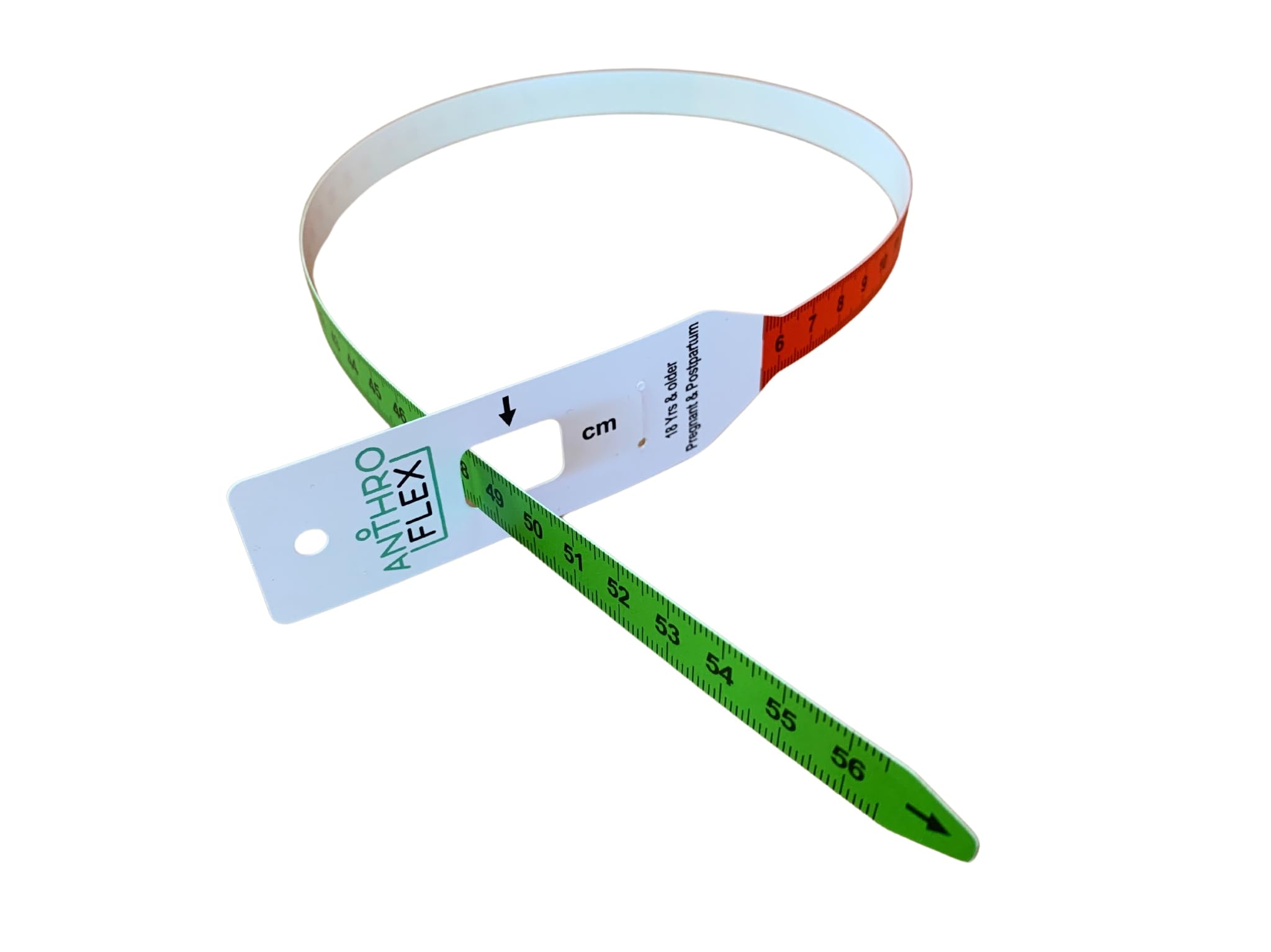 (Pack of 10) AnthroFlex Mid-Upper Arm Circumference MUAC Tape Measure for Adults 18+, Pregnant, Postpartum