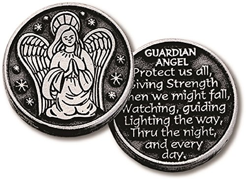 Inspirational Pocket Pewter Tokens 12 Pack Double Sided (Guardian Angel)