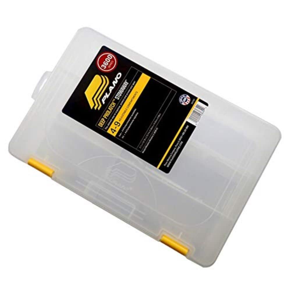 PLANO ProLatch 3600 StowAway- Deep,Fishing tackle box, Plastic Box, Plastic Storage Organizer Box with Removable Dividers, Tackle Tray for Crankbaits, Softbaits and hooks, other fishing equipment — image 1