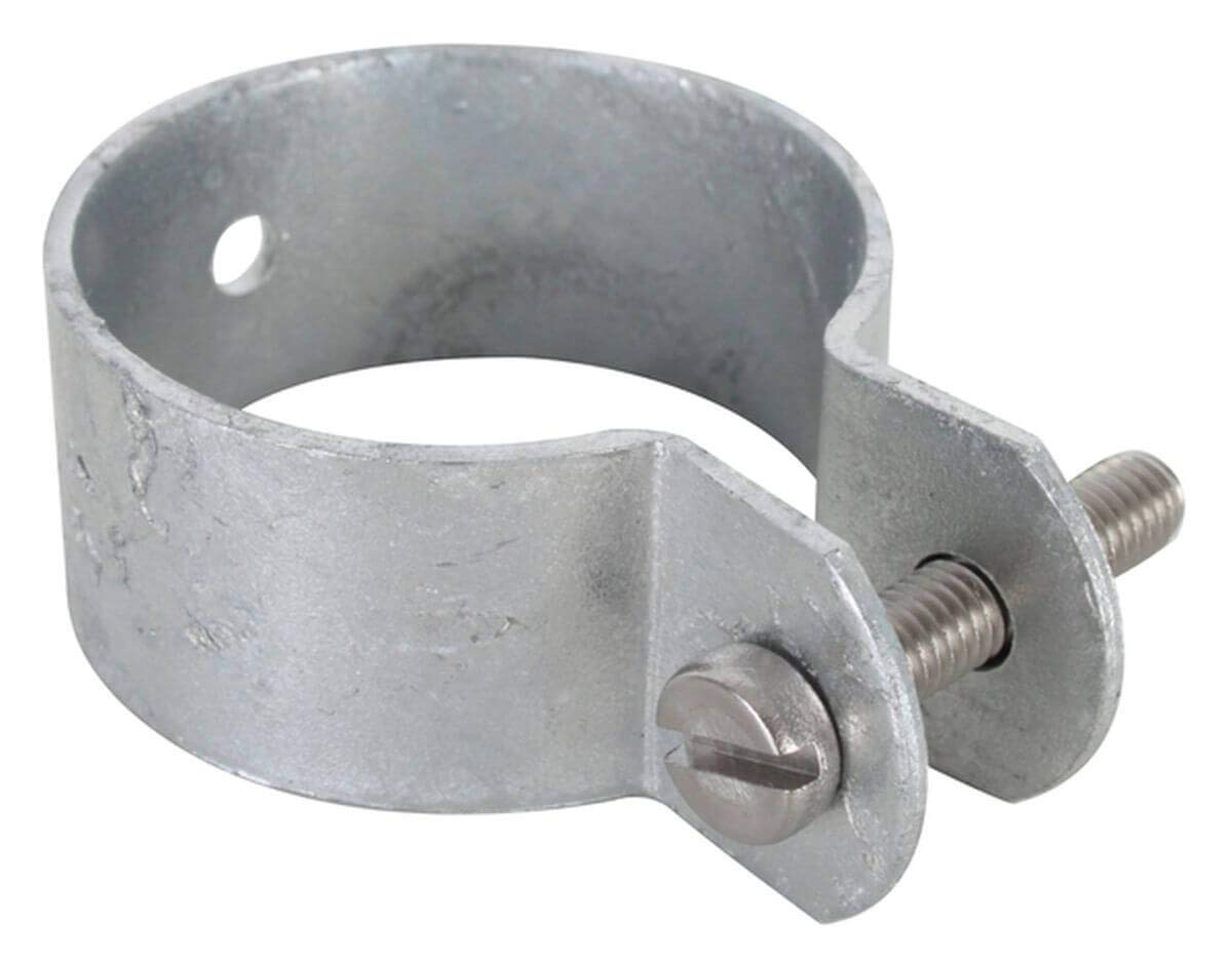 Gah-Alberts 656225 Stanchion Clamp Hot-dip Galvanised Material Thickness 1.5 mm Clamp Diameter 76 mm Width 25 mm