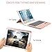 Keyboard Case Compatible with 2018/2017 iPad 9.7 inch, Bluetooth Keyboard KVAGO-360 Rotating Case with Detachable Wireless Keyboard for iPad 6th Gen,iPad 5th Gen -Rose Gold
