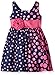 Bonnie Jean Girls Circle Stripe Shantung Spring Summer Dress, Black/White, 4-6X