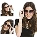 Good Bag Women's Oversized Metal Frame Colored Lens Uv400 Protection Sunglasses