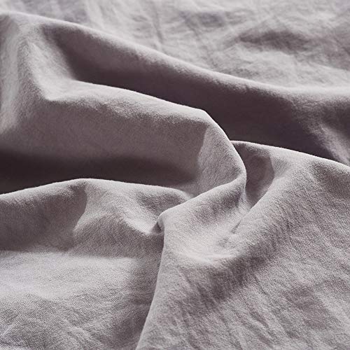 MOVE OVER Grey Pom Poms Pillow Case, Light Grey King Pillowcases Set of 2, 100% Washed Microfiber, Gray Ball Fringe Pillow Shams King 2 Pack (King, Light Grey)