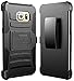 Galaxy S7 Edge Case, E LV Belt Swivel Clip / Kickstand - Dual Layer Armor Holster Defender Full Body Protective Case Cover for Samsung Galaxy S7 Edge - [BLACK]