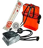 UST Watertight Survival Kit 1.0 with Durable, Lightweight Construction, Survival Blanket and Emergency Tools while Camping, Hiking and Outdoor Survival