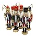 Naimo Set of 6 Christmas Wooden Nutcracker Soldier with Weapon Ornament Decoration for Home